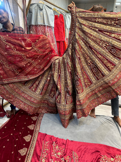 Amazing maroon Bridal Lehenga