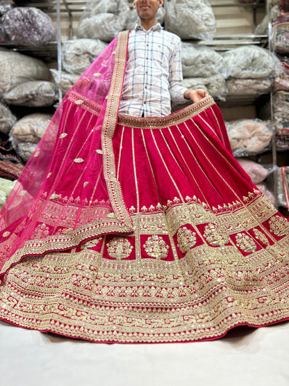 Astonishing Sabyasachi rani pink lehenga