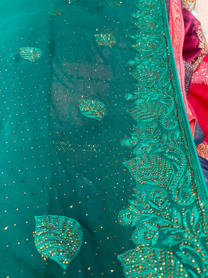 Pretty green saree