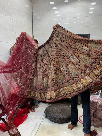 Latest maroon bridal lehenga