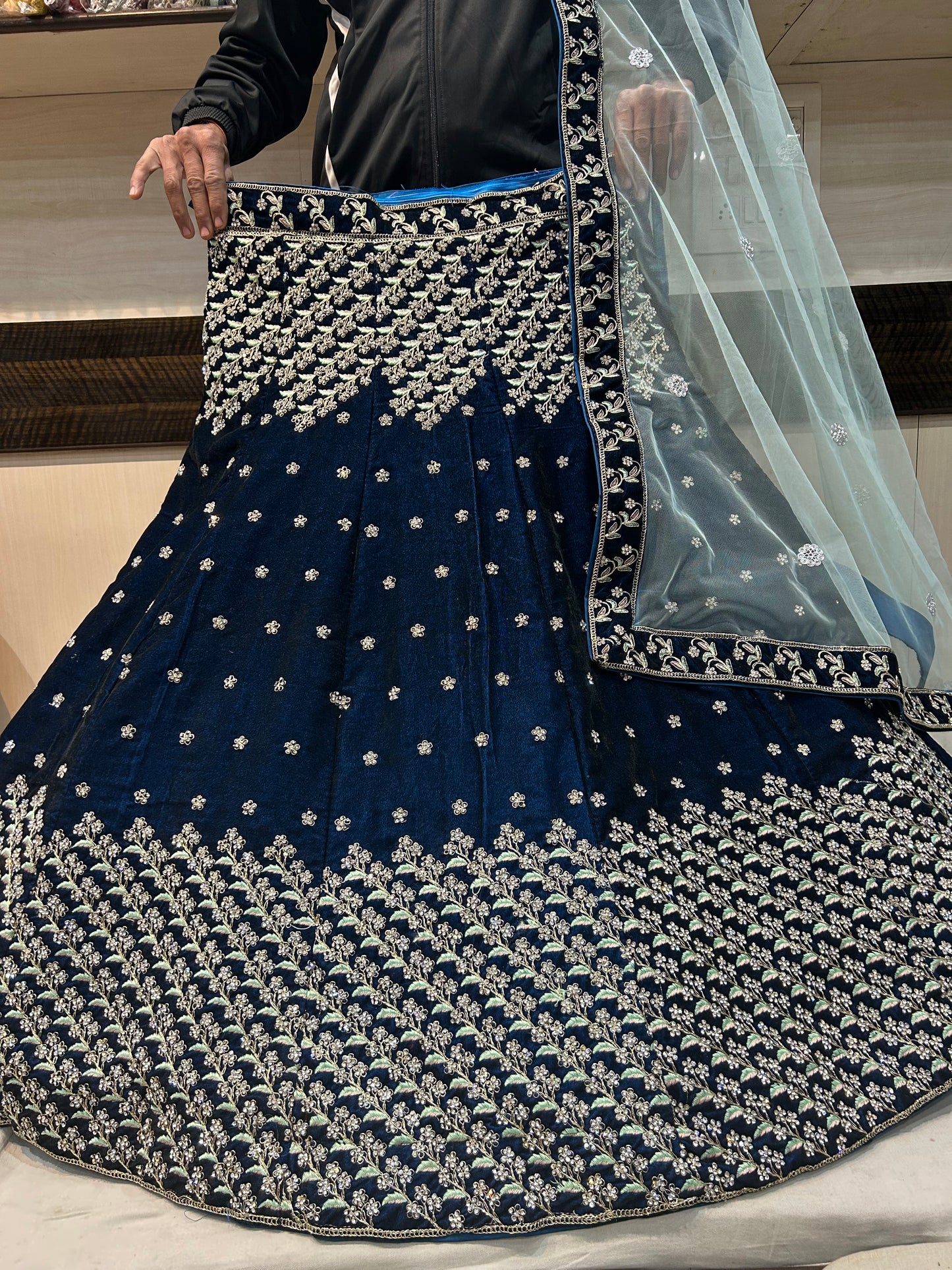 Cute navy blue lehenga