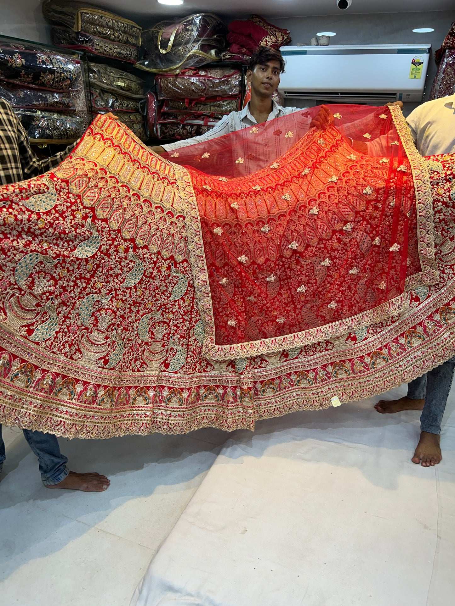 Peacock bridal lehenga