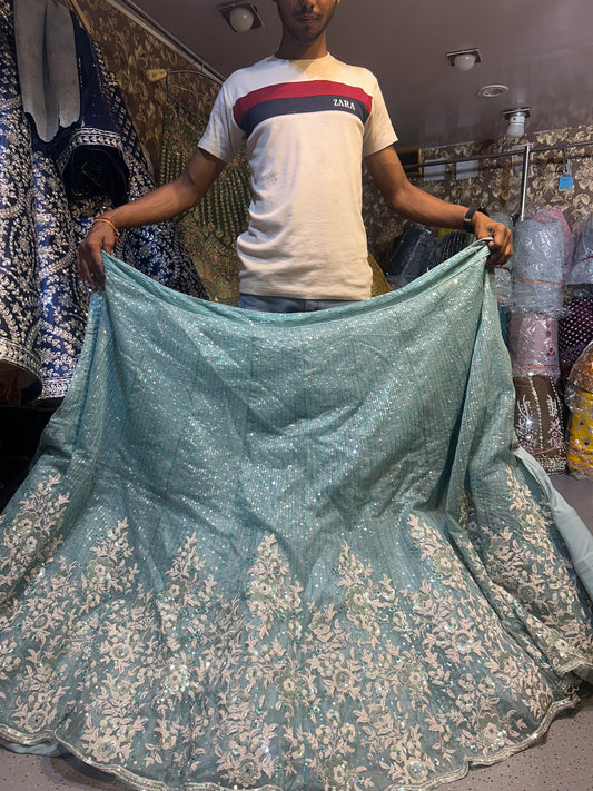 Amazing sky blue Lehenga