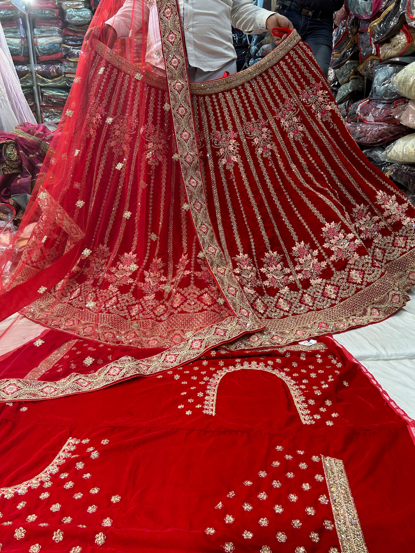 Red Bridal Lehenga