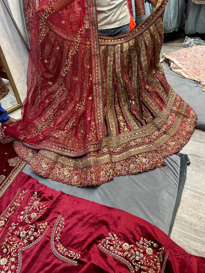 Amazing maroon Bridal Lehenga