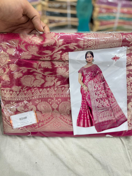 Lovely Rani pink saree