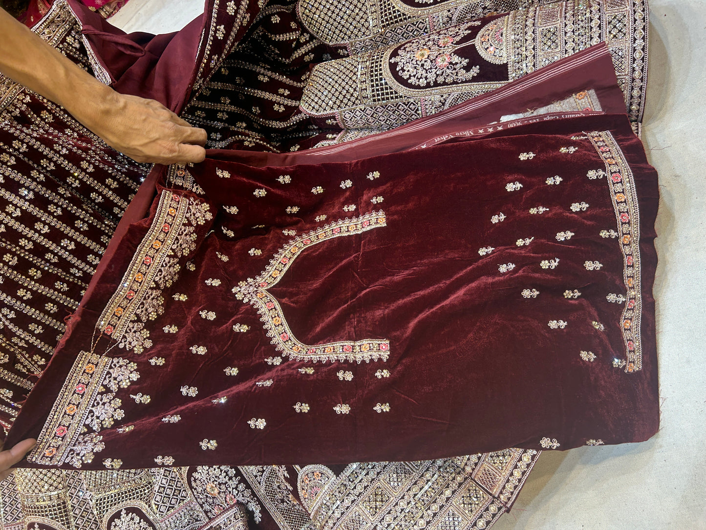 Maroon Heavy Bridal Lehenga