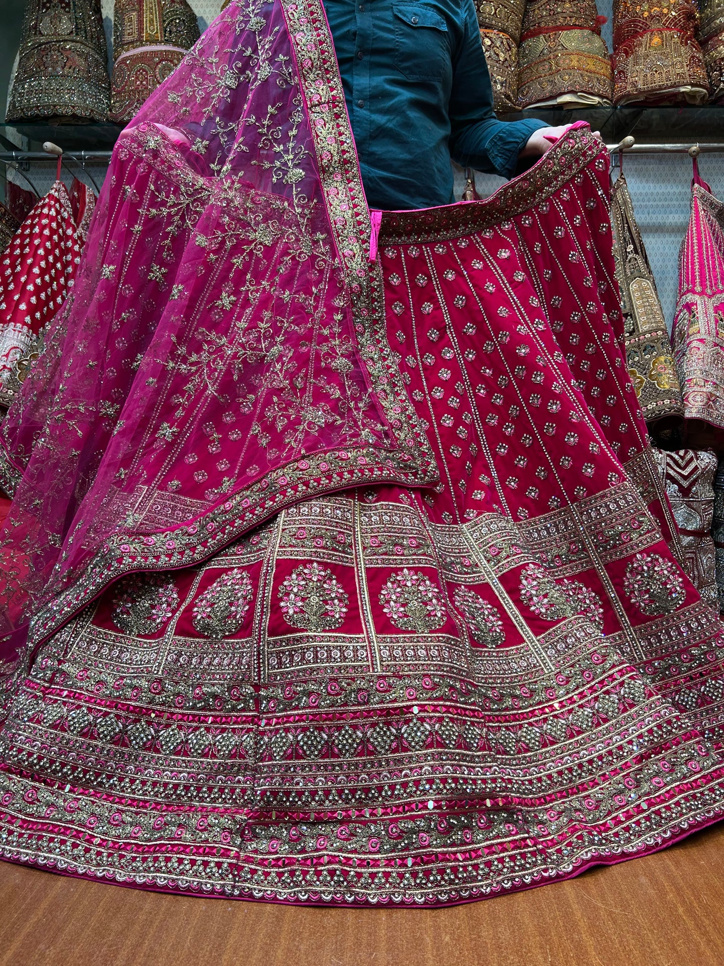 Fantastic red bridal lehenga