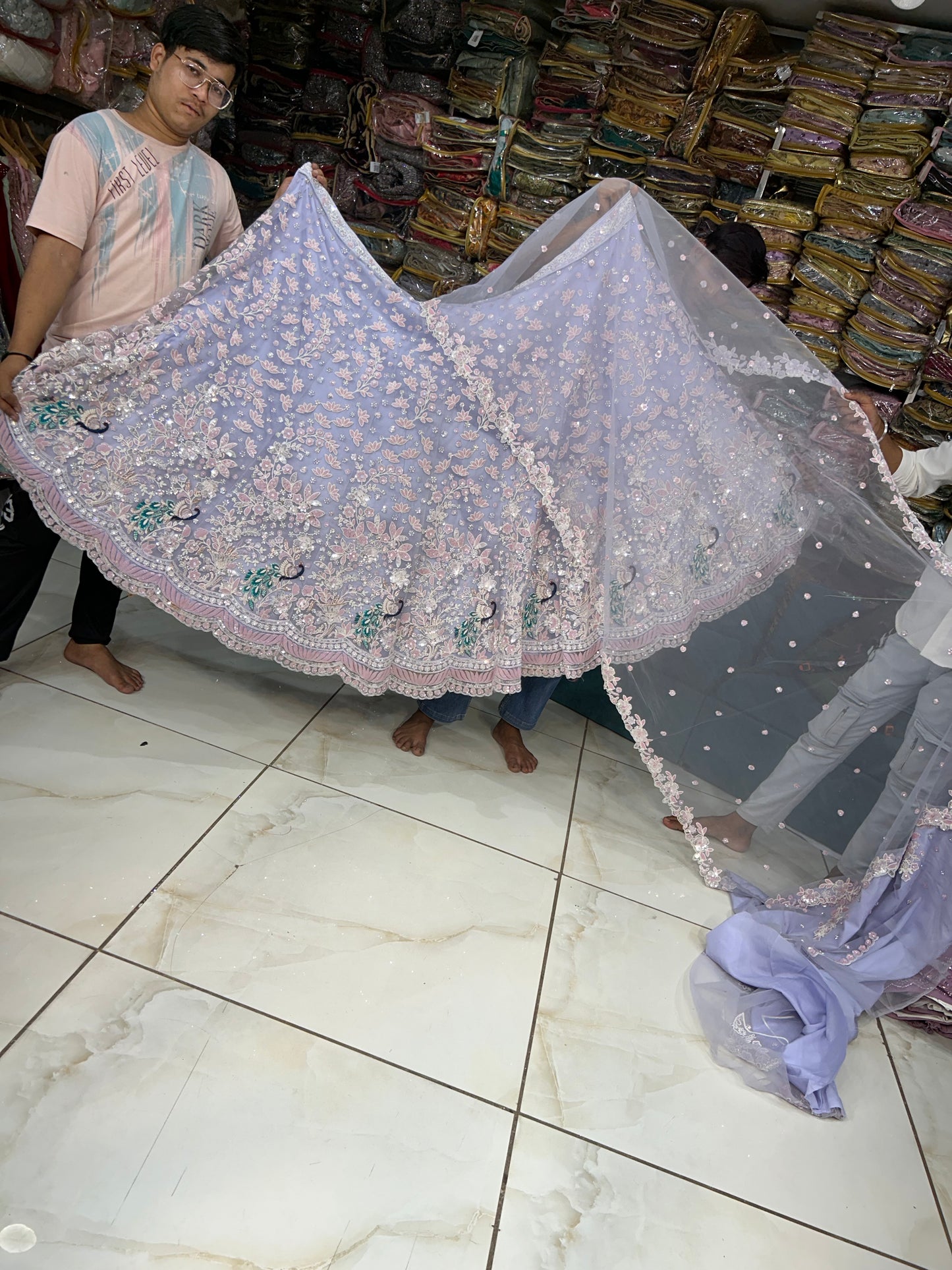 Fabulous purple peacock Lehenga 🥰