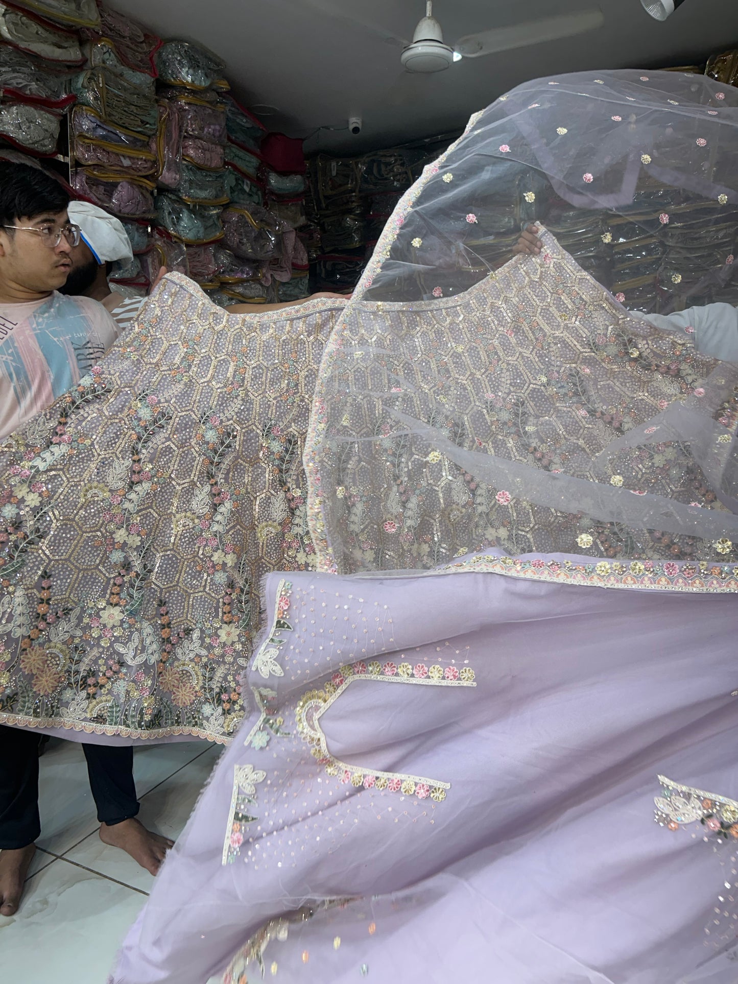 Astonishing light purple Peacock Lehenga 🥰