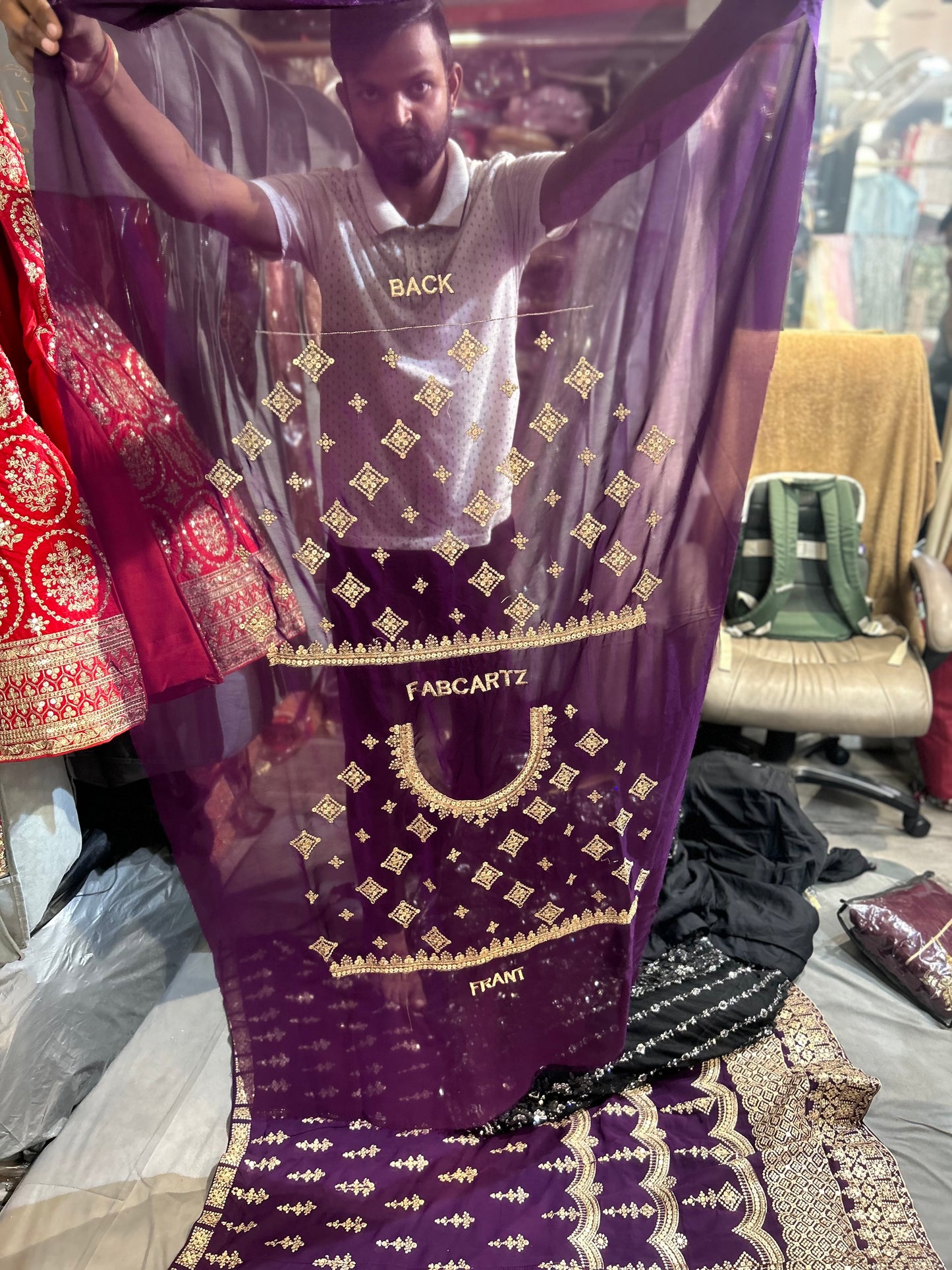 Drizzling purple lehenga