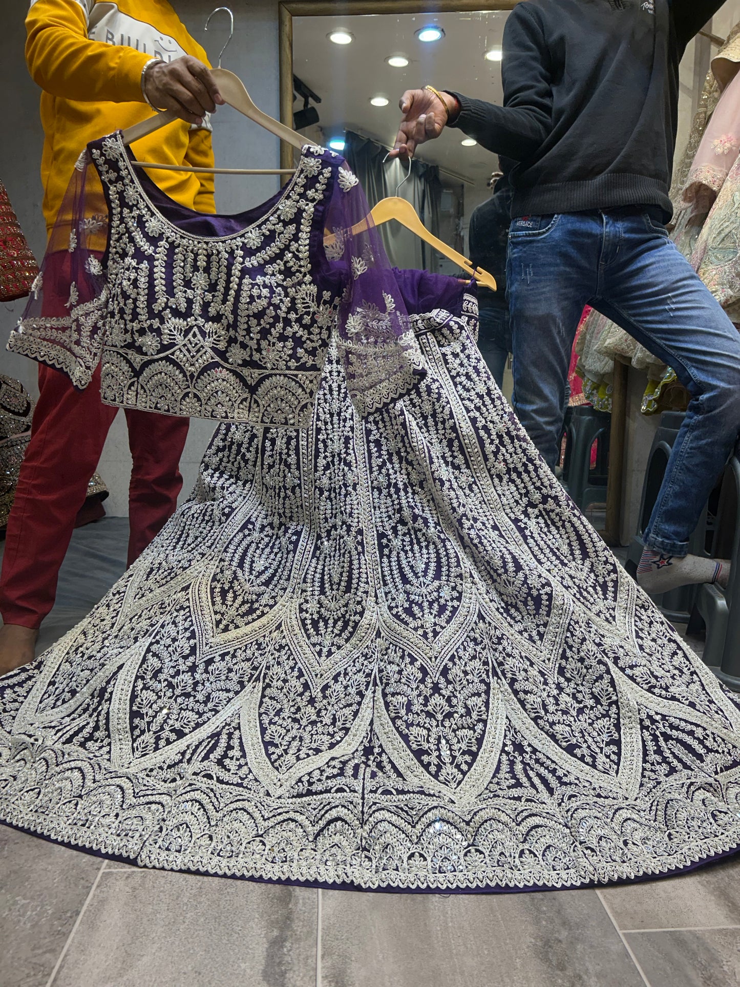 Algo diferente, lehenga lavanda