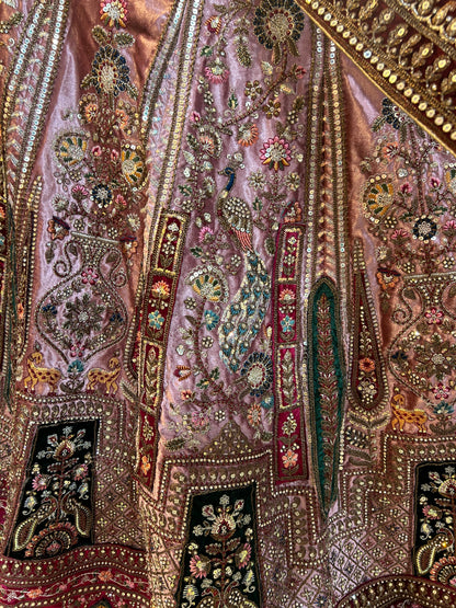 Lovely Pastel pink shade Flair Lehenga