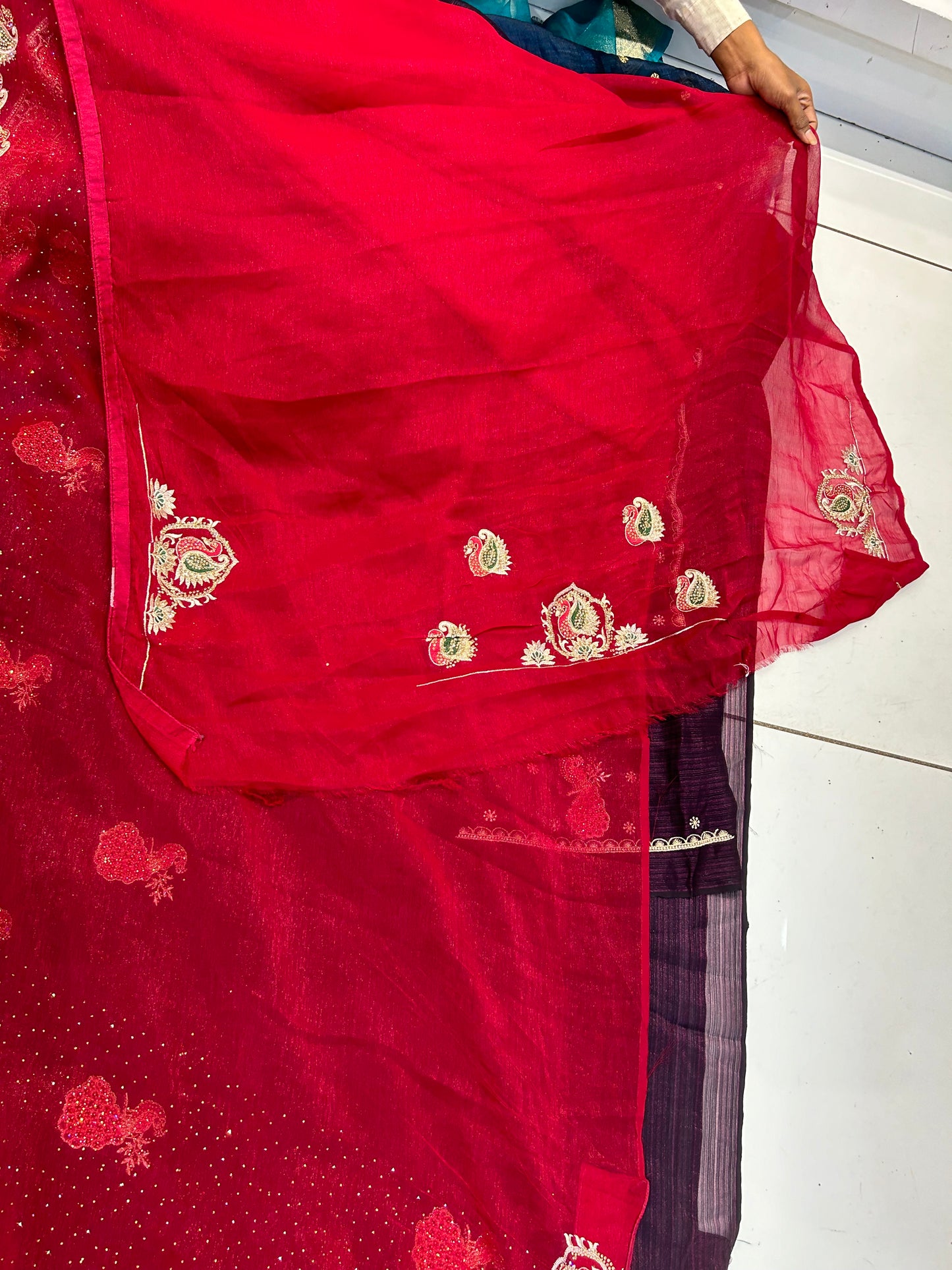 Pretty red saree