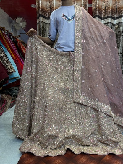 Pure Zardozi dabka Handwork Lehenga