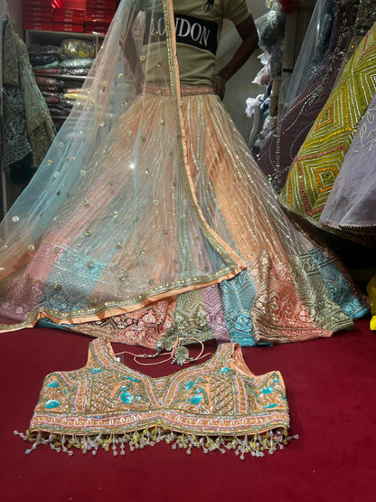 Fantastic Multi Colour Kali Lehenga