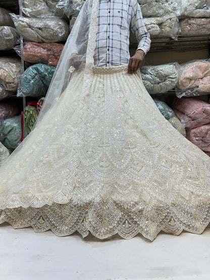 Lovely ivory white lehenga