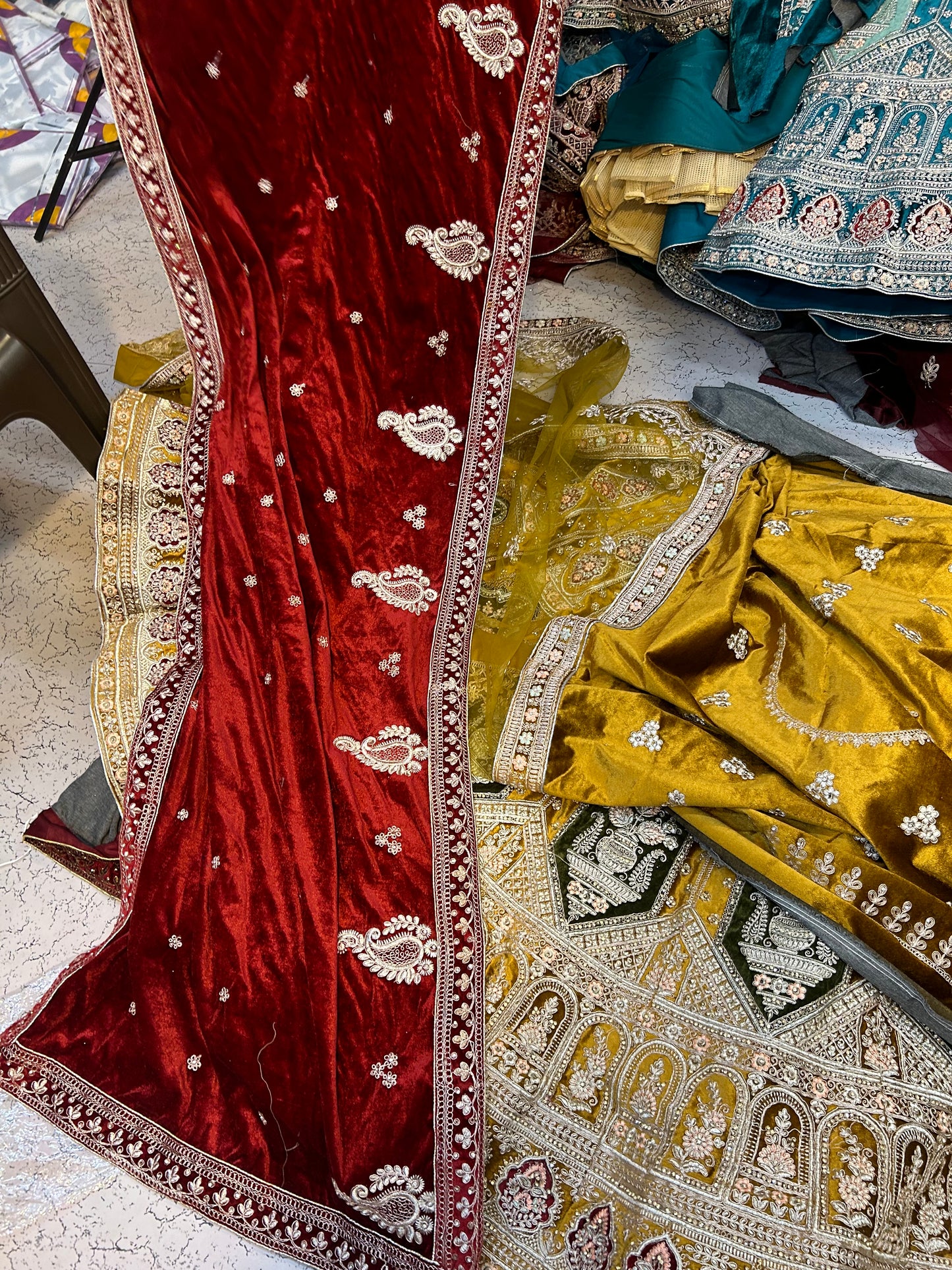 Yellow Haldi mehendi lehenga