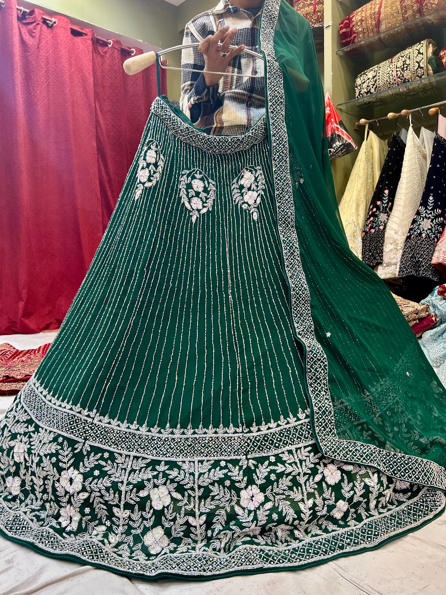 Fantastic dark green Lehenga