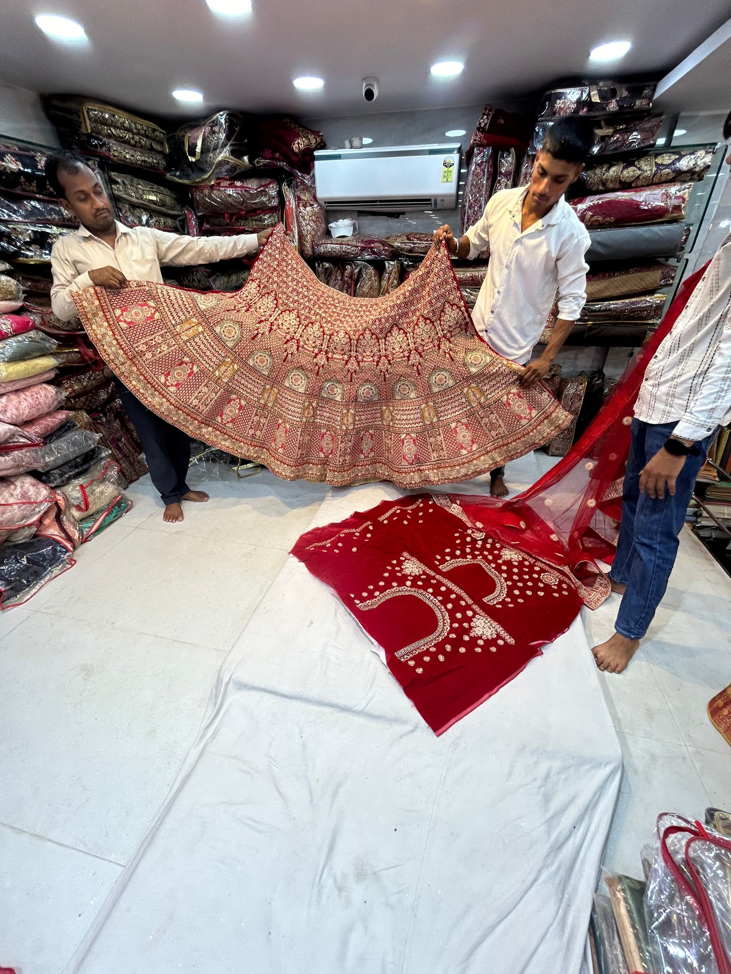 Pretty Red bridal lehenga