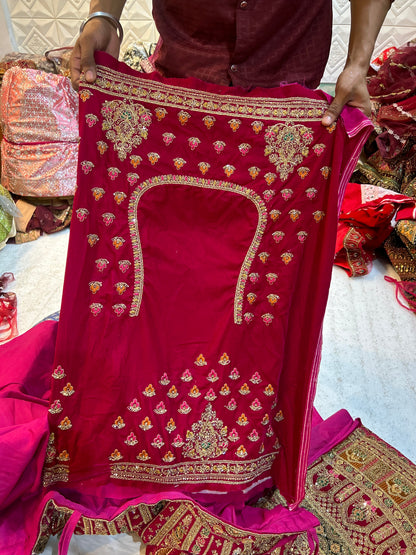 Pretty Peacock dark Rani pink Lehenga