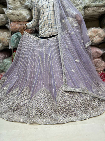 Glamorous lavender lehenga