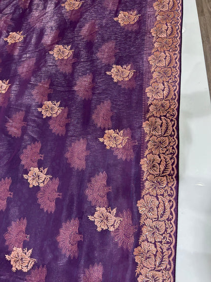 Amazing purple saree