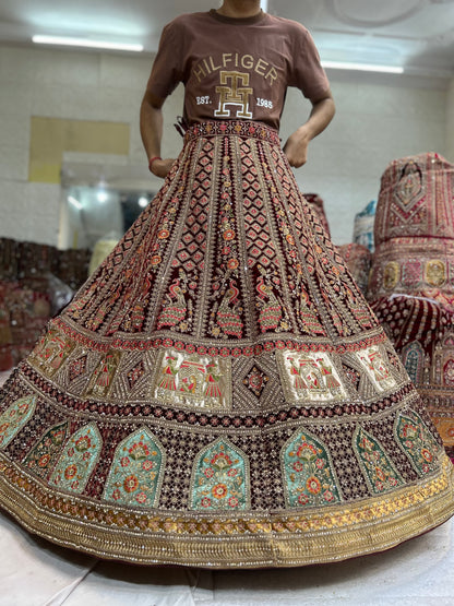 Fantastic maroon doli barat bridal lehenga