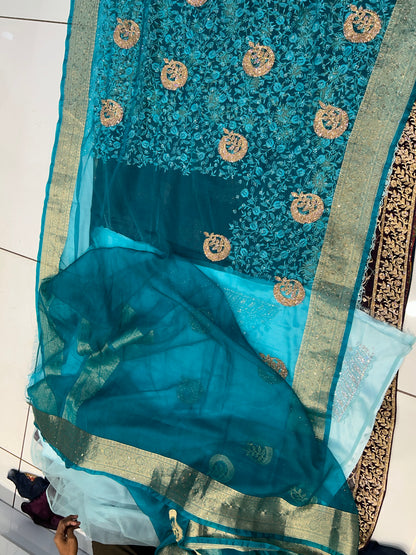 Fabulous blue saree