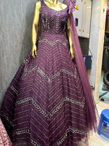 Tremendous purple Gown