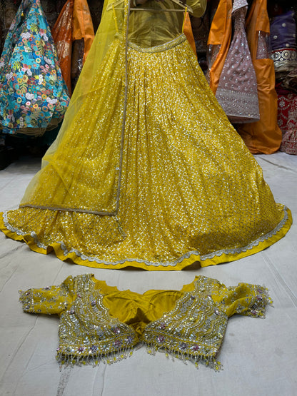 Girlish yellow lehenga 😍