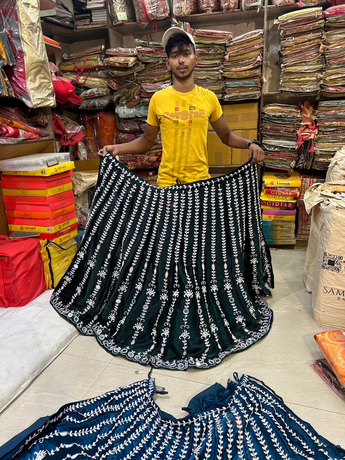 Extraordinary blue Handwork PDP Lehenga