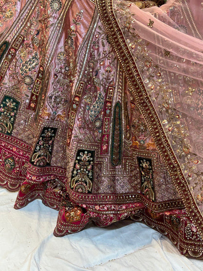 Lovely Pastel pink shade Flair Lehenga