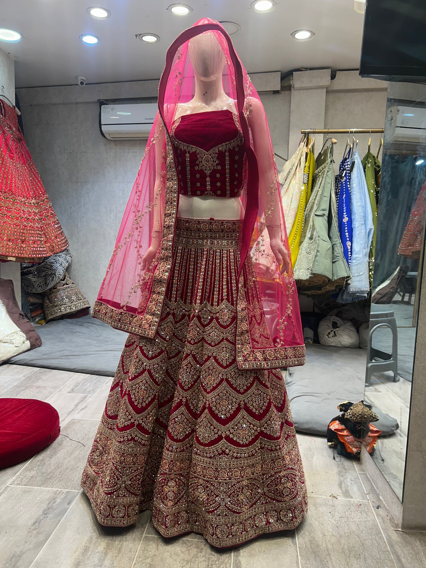 Deliciosa lehenga de novia