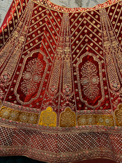 Gorgeous maroon bridal lehenga