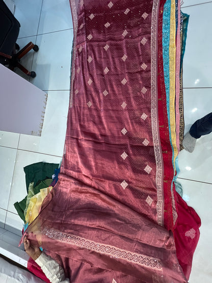 Beautiful maroon saree