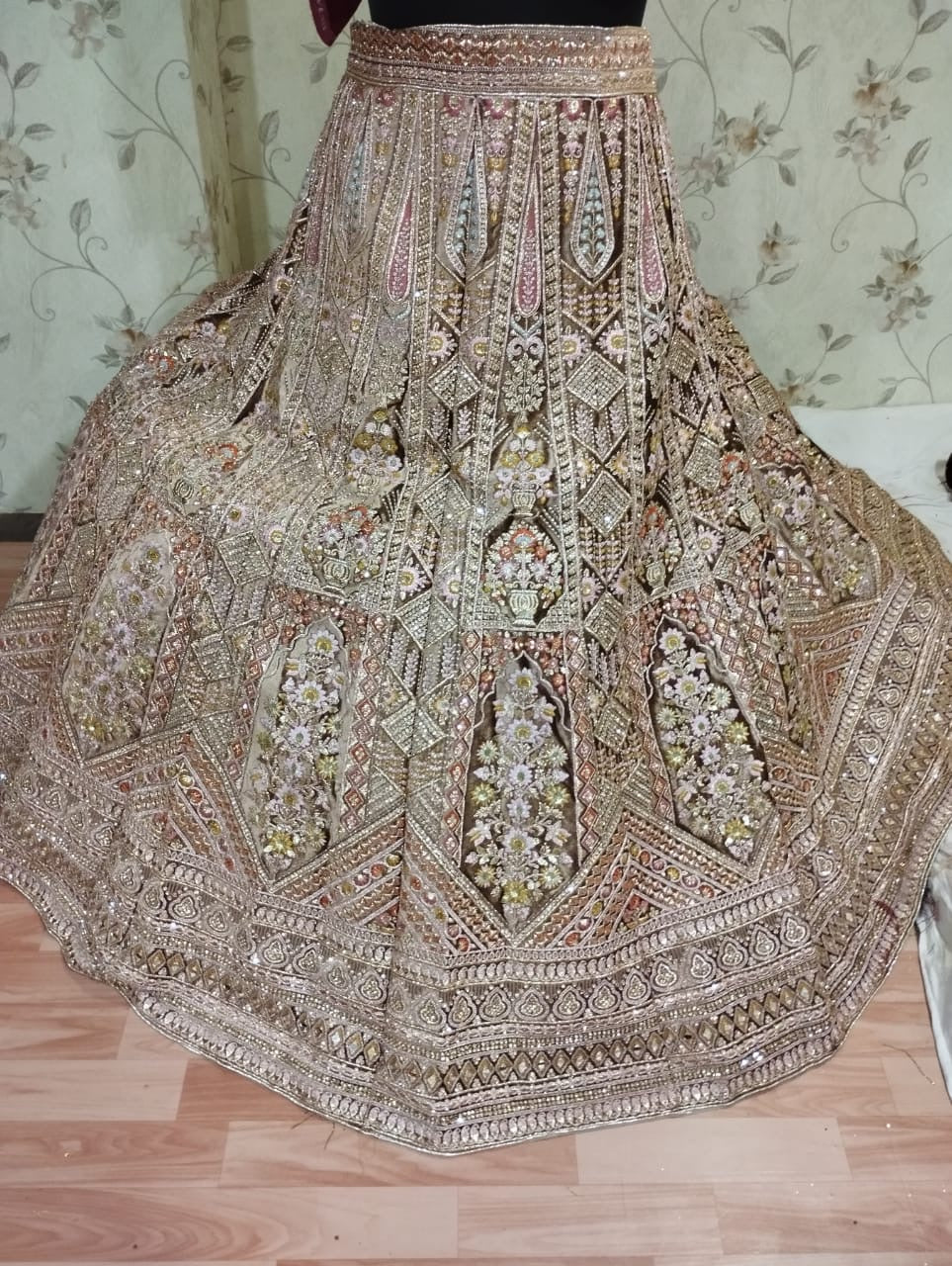 Beautiful soft pink bridal Lehenga