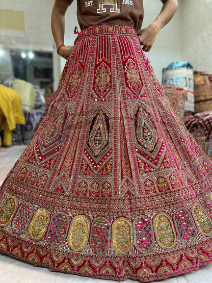 Good looking rani pink bridal lehenga