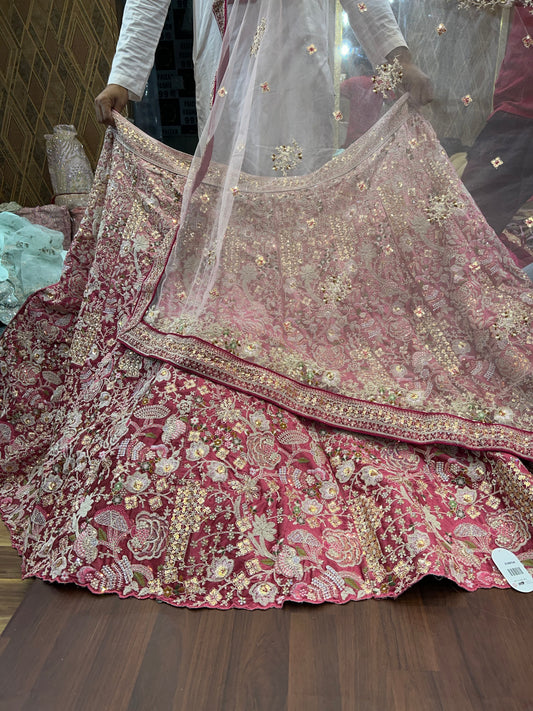 Lehenga rosa glamorosa