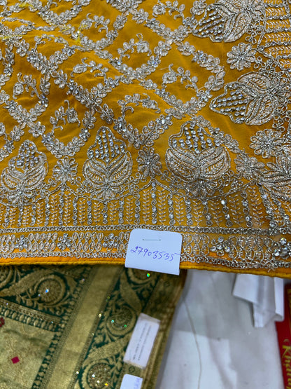 Yellow haldi mehendi Saree