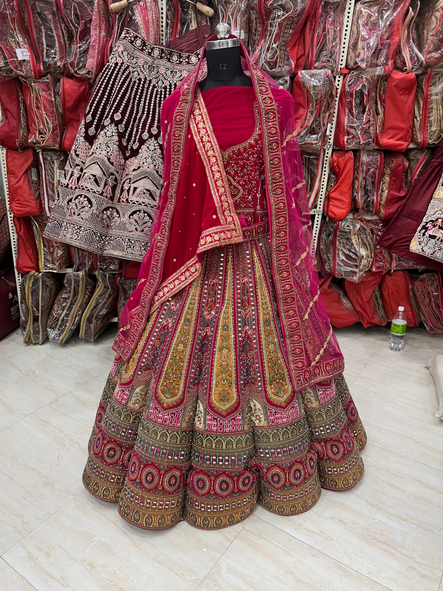 Blogbuster pink Lehenga double dupatta