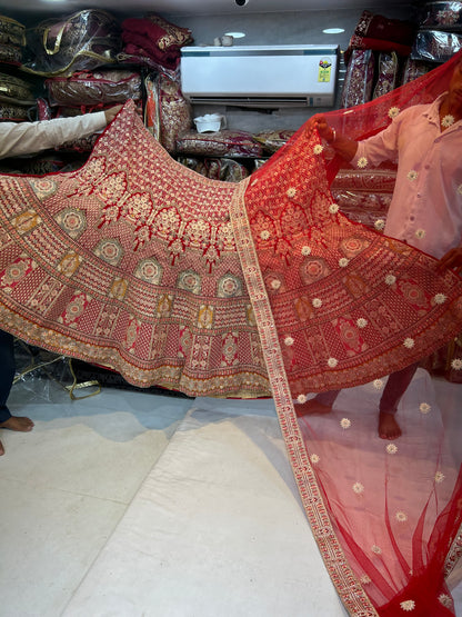 Pretty Red bridal lehenga