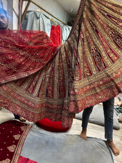 Amazing maroon Bridal Lehenga