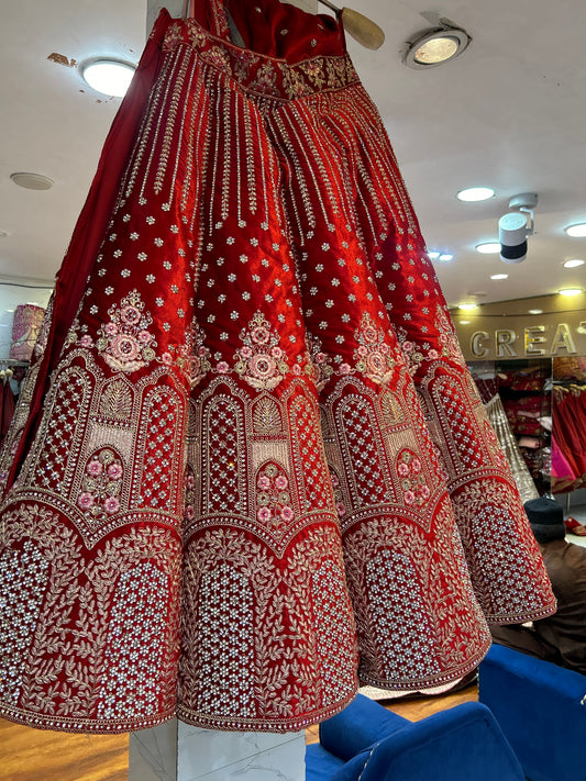 Bonita lehenga naranja