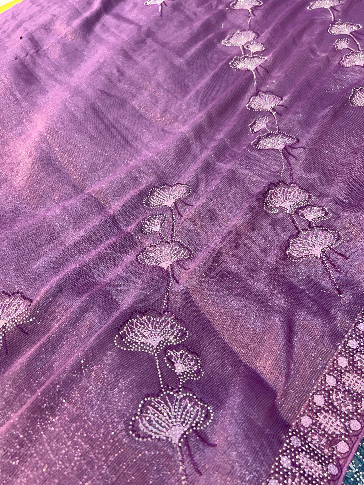 Lilac Pink purple saree