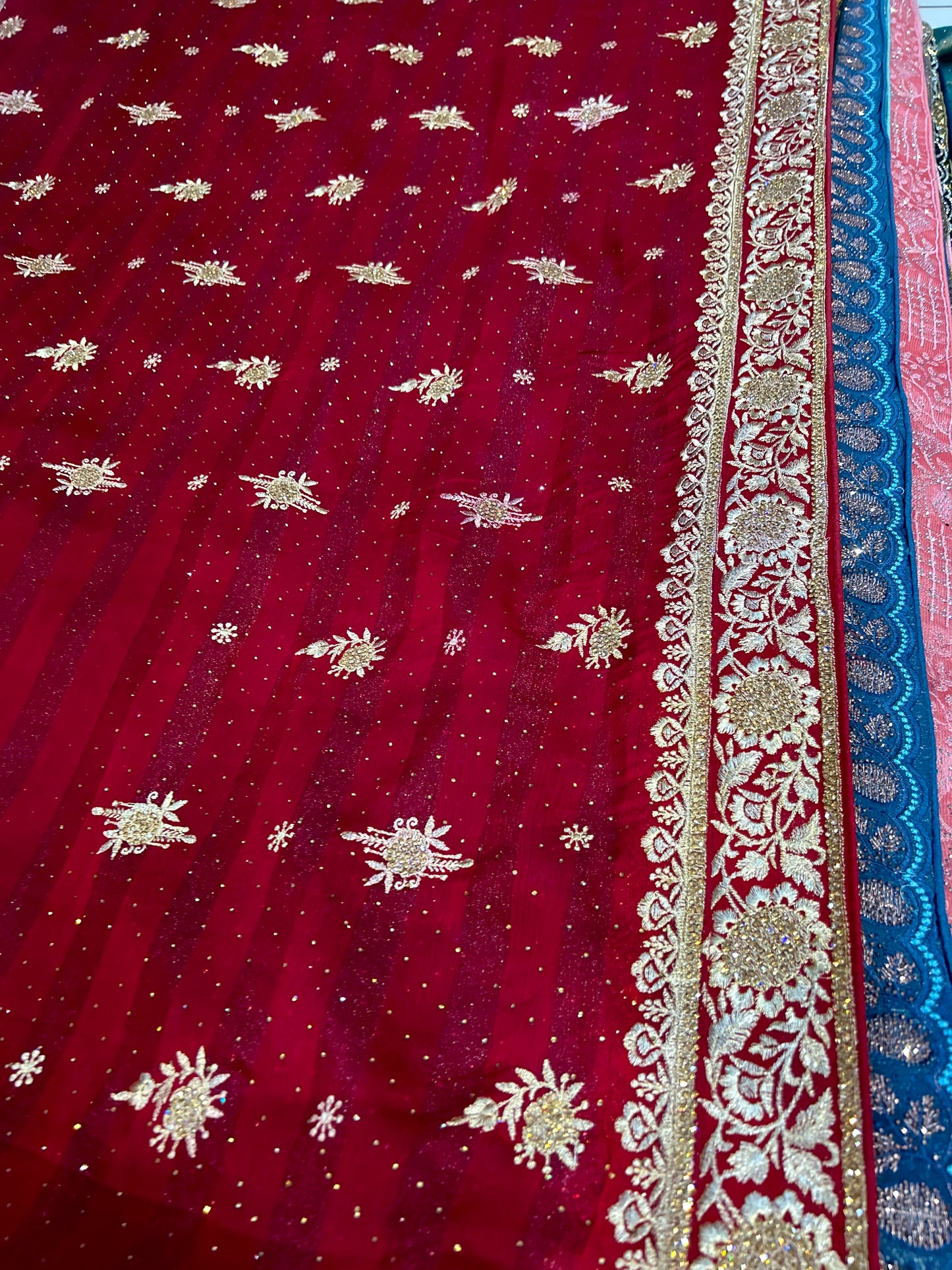 Maroon Designer saree