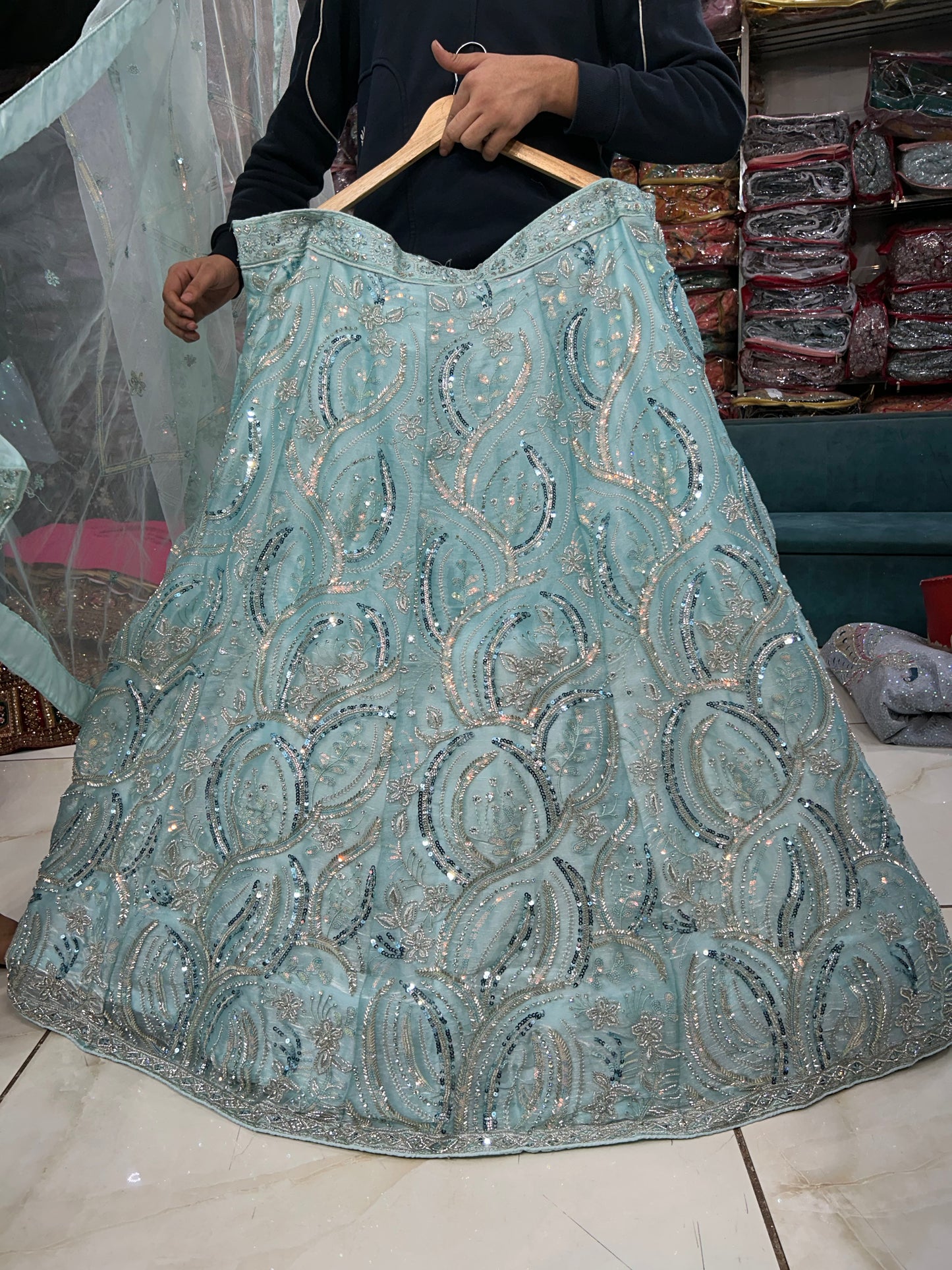 Fabulous blue lehenga