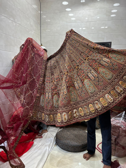 Latest maroon bridal lehenga