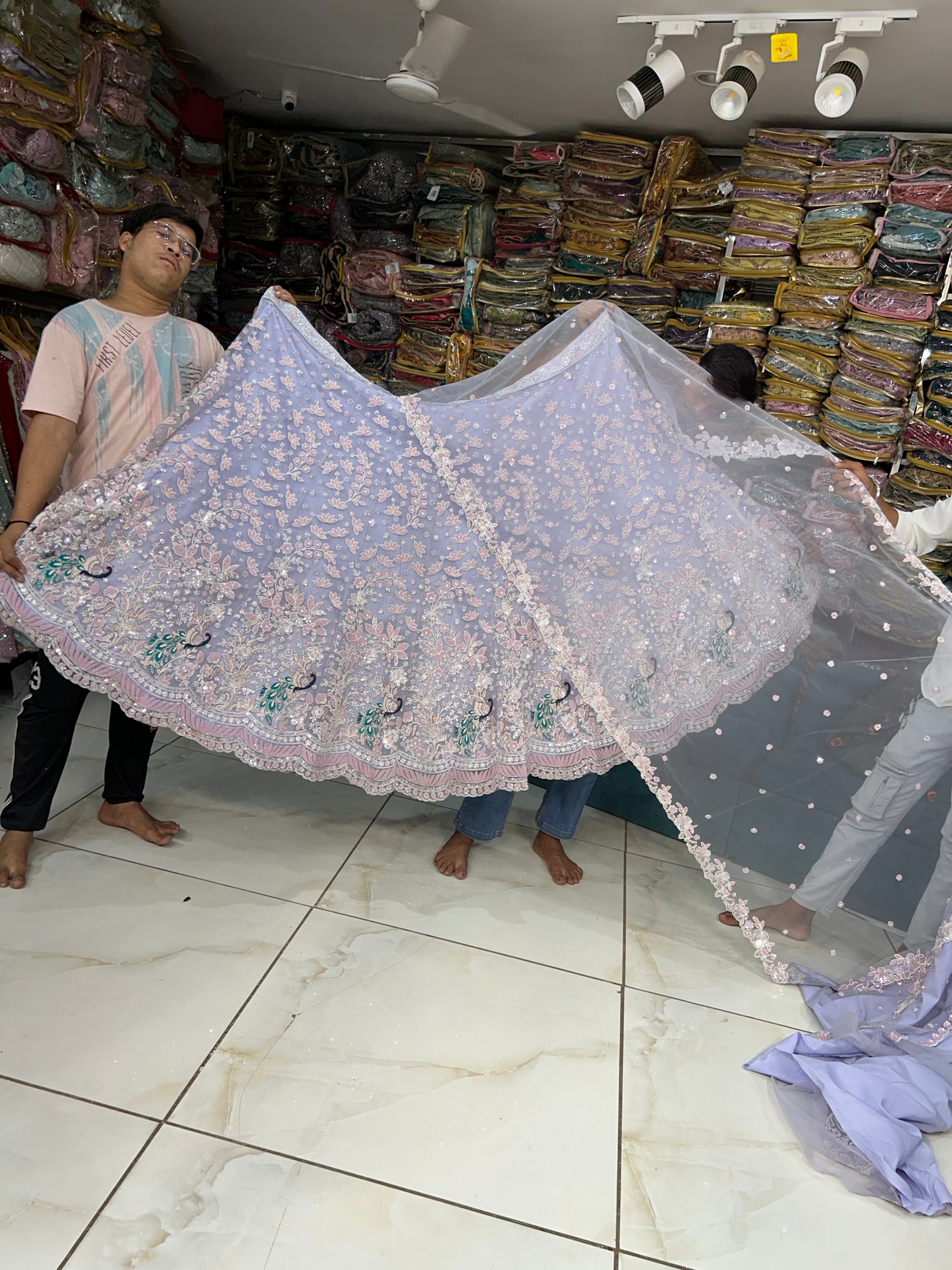 Fabulous purple peacock Lehenga 🥰