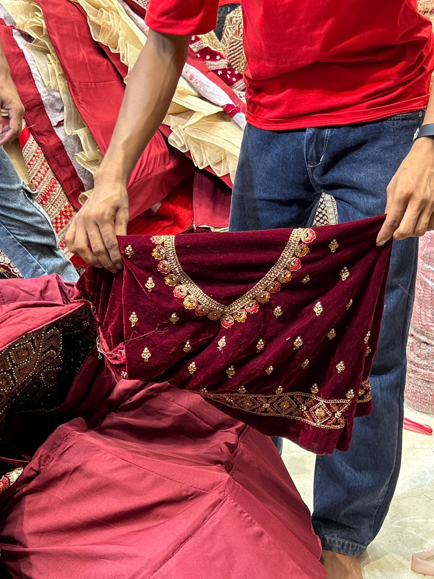 Latest maroon bridal lehenga